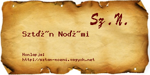 Sztán Noémi névjegykártya