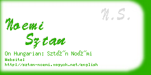 noemi sztan business card